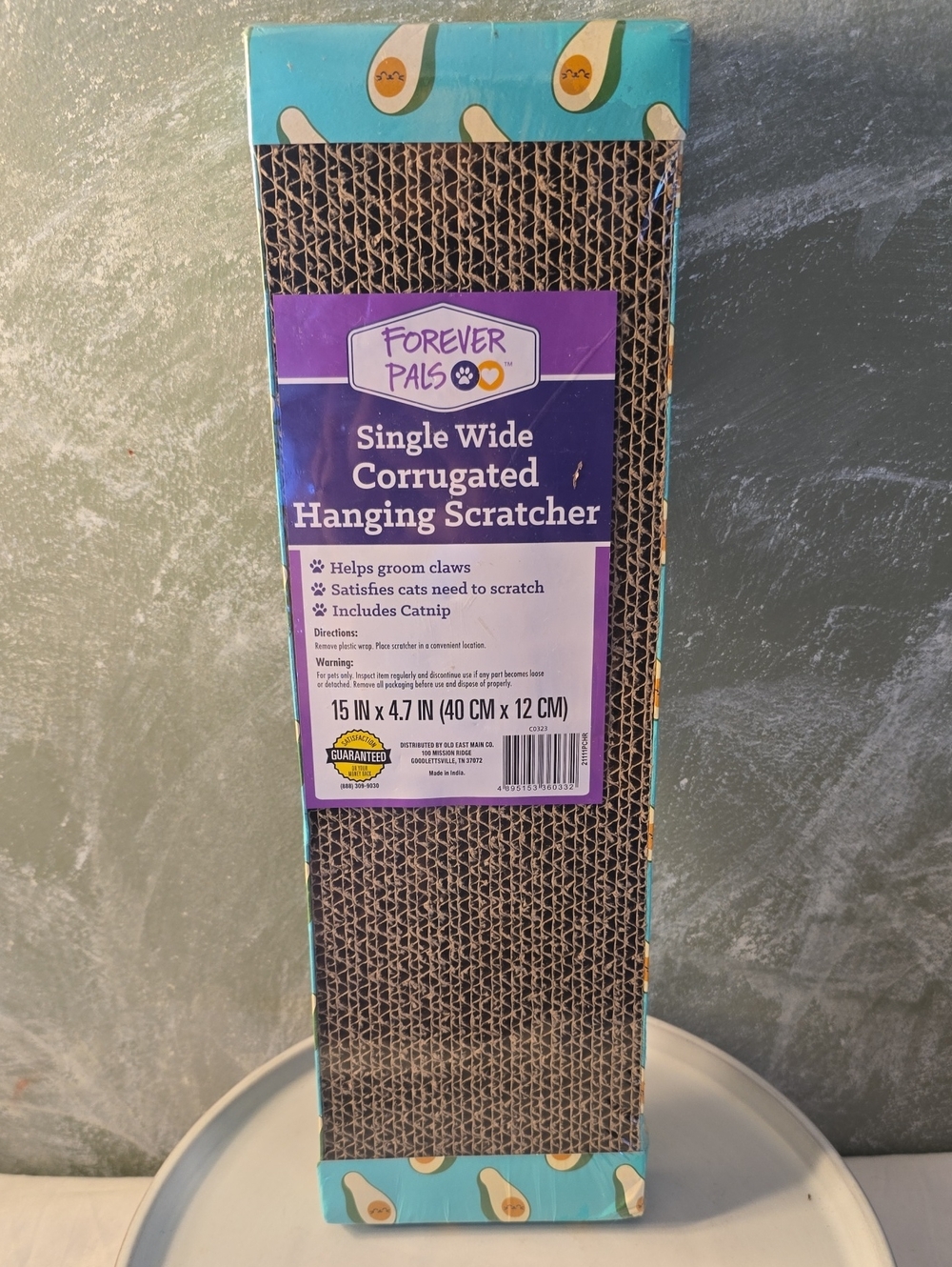 Forever Pals Single Wide Corrugated Hanging Scratcher Includes Catnip New